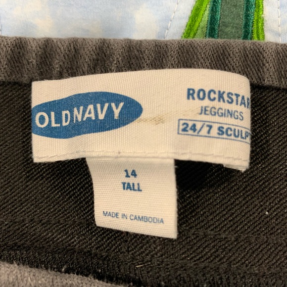 Old navy black jeggings size 14 - Picture 2 of 4